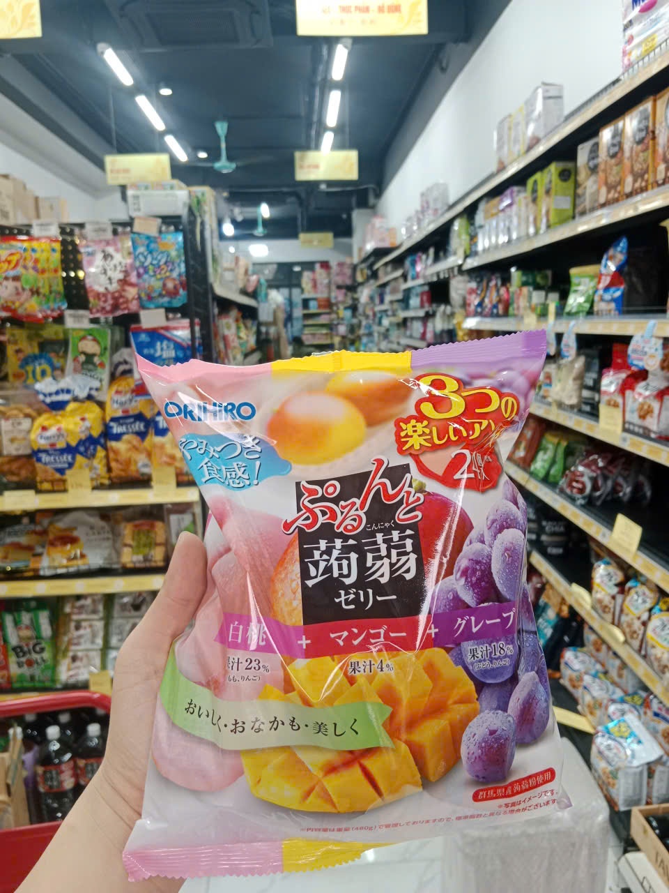 Thạch Orihiro vị đào,xoài,nho 480g(T12)