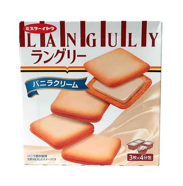 KM MUA 2 TẶNG 1 Bánh quy Languly vị vani 129.6g (3 cái x 4 hộp)