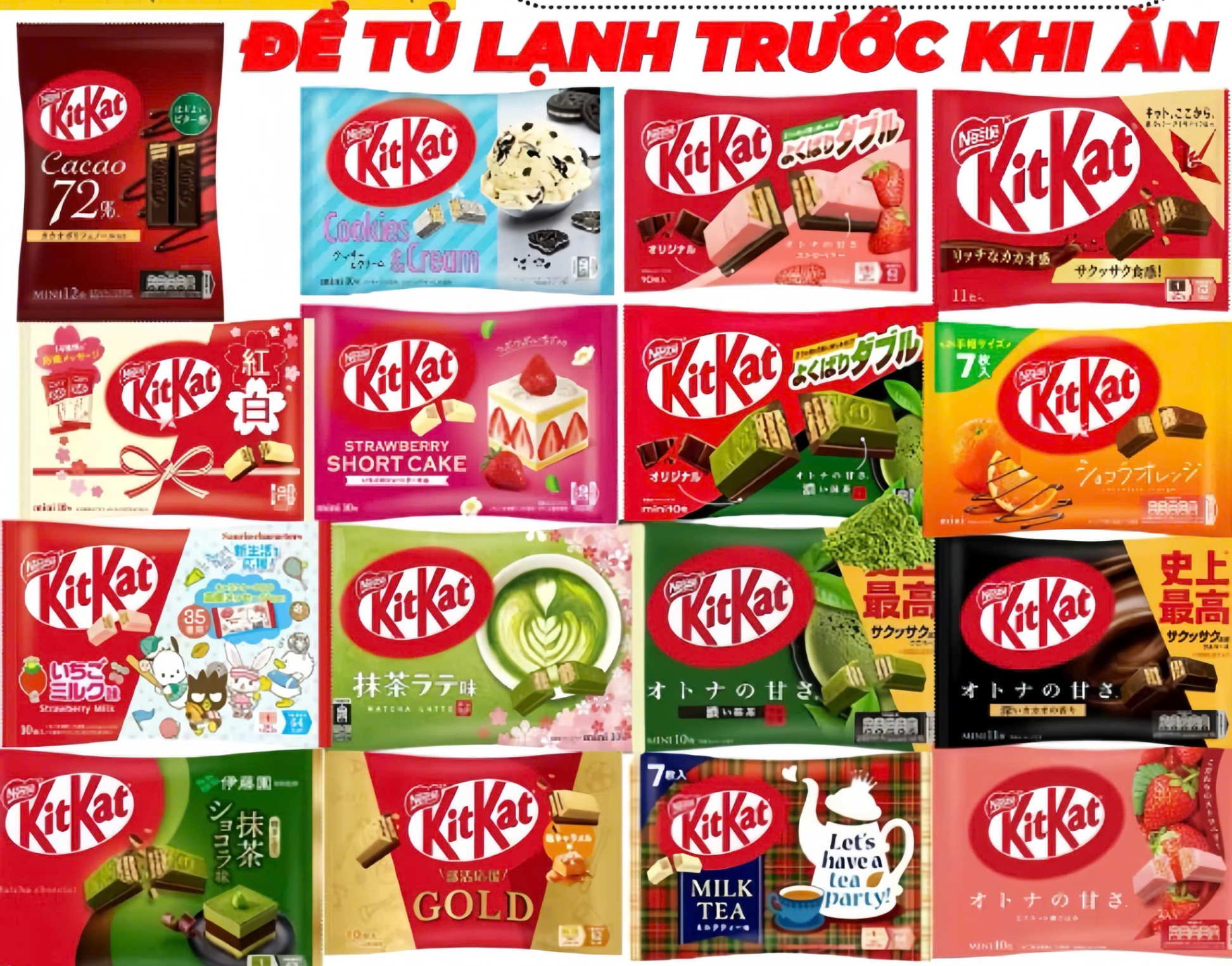 Bánh Kitkat vị Dâu tây Nhật Bản 10 cái