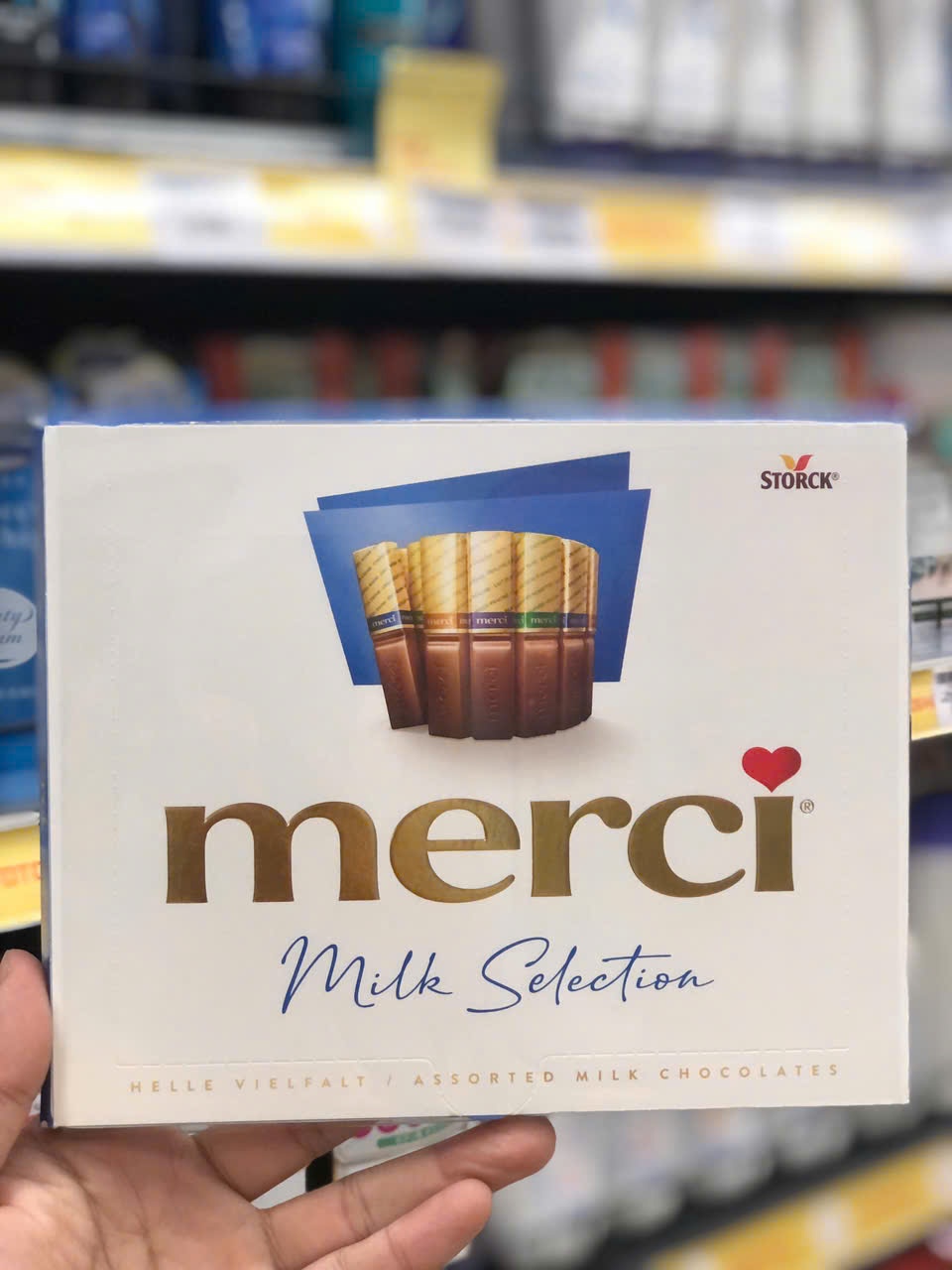 Socola tổng tộp Storck merci Finest Selection 250g xanh