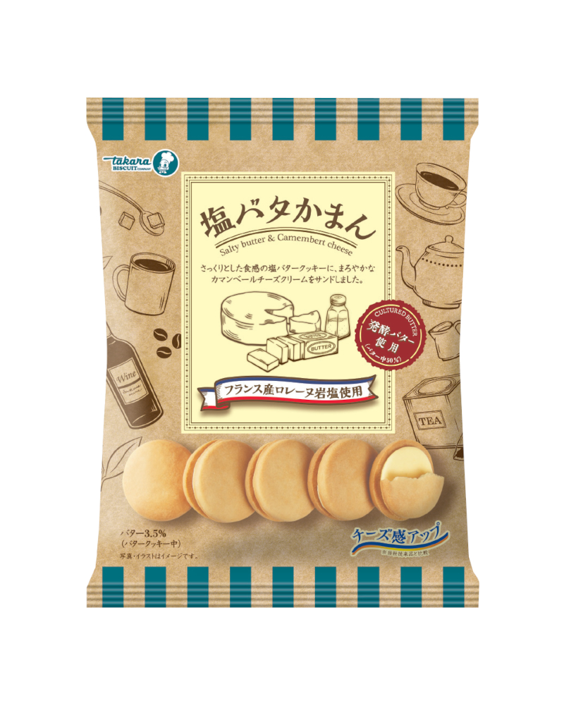 Bánh Quy Bơ Mặn Nhân Kem Takara 102g
