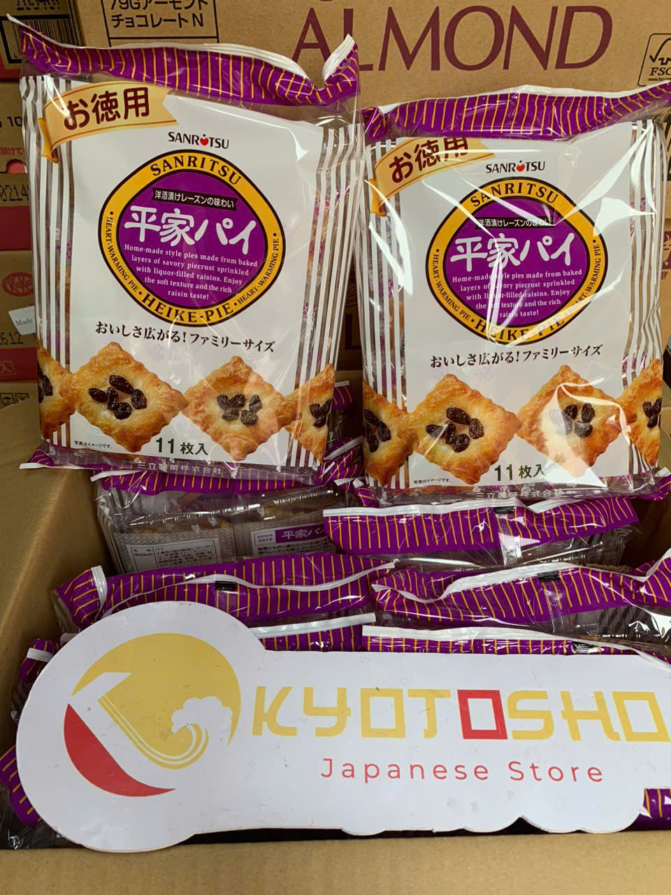 Bánh bơ nướng nho khô Sanritsu gói 11c