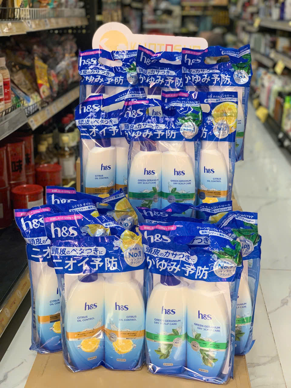 Bộ gội xả trị gàu và ngứa da đầu HS hương bạc hà (260g + 260g)