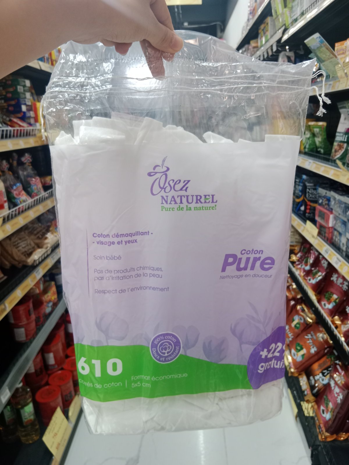 Bông Tẩy Trang Osez Naturel - Pháp - 610 miếng