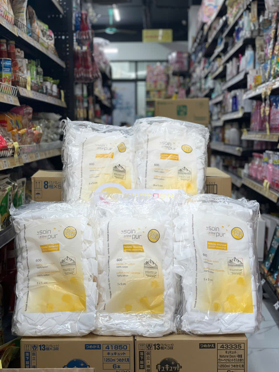 Bông tẩy trang Pháp Tetra Soin Pur 600 miếng