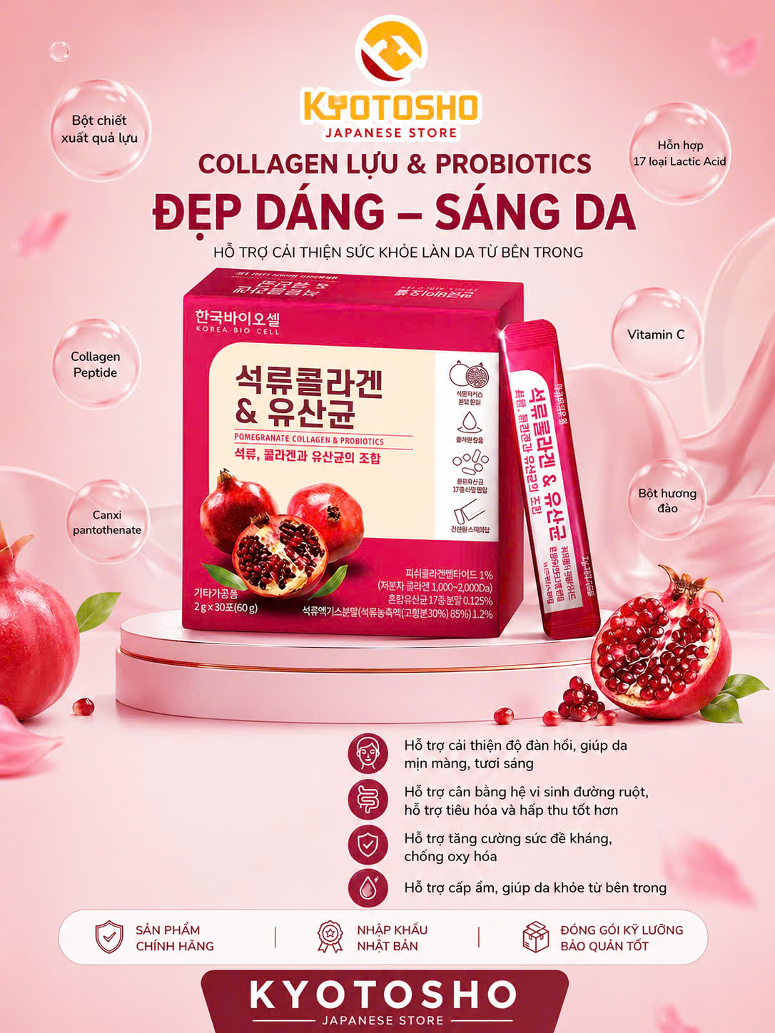 Bột Collagen Lựu 30 gói