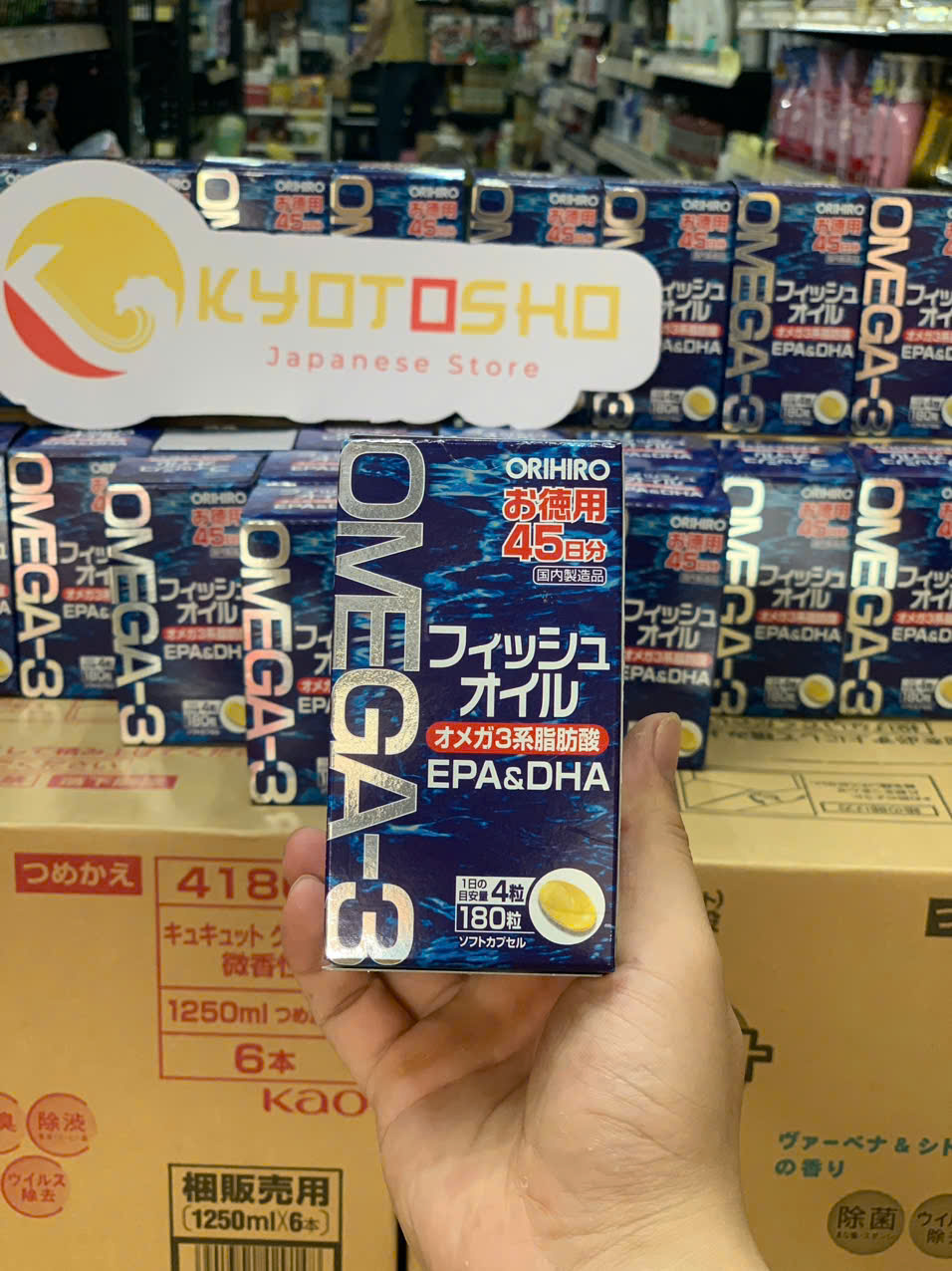 Dầu cá Omega 3 Orihiro 180 viên xanh(T24)