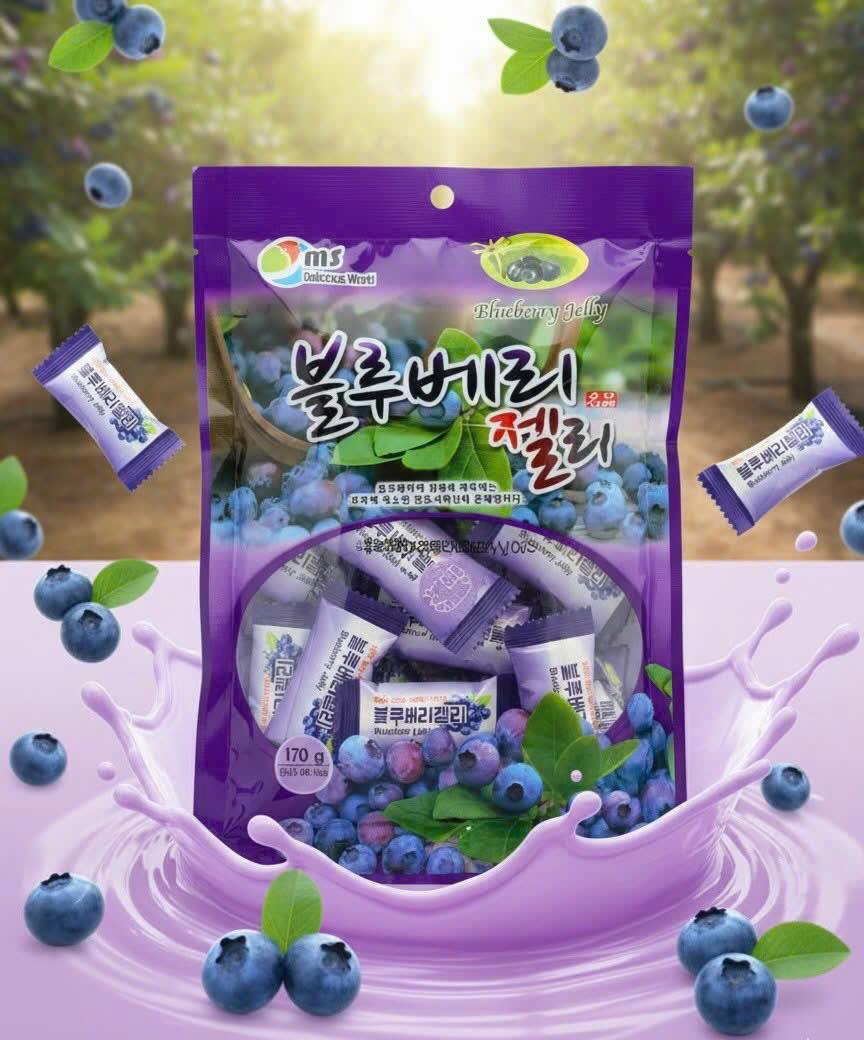 Kẹo dẻo việt quất Ms Delicious World 170g Hàn Quốc