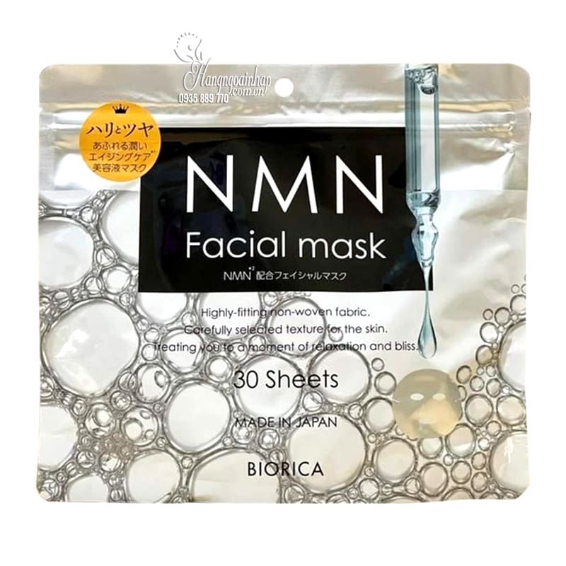 Mặt nạ dưỡng da BIORICA NMN Facial Mask túi 30 miếng