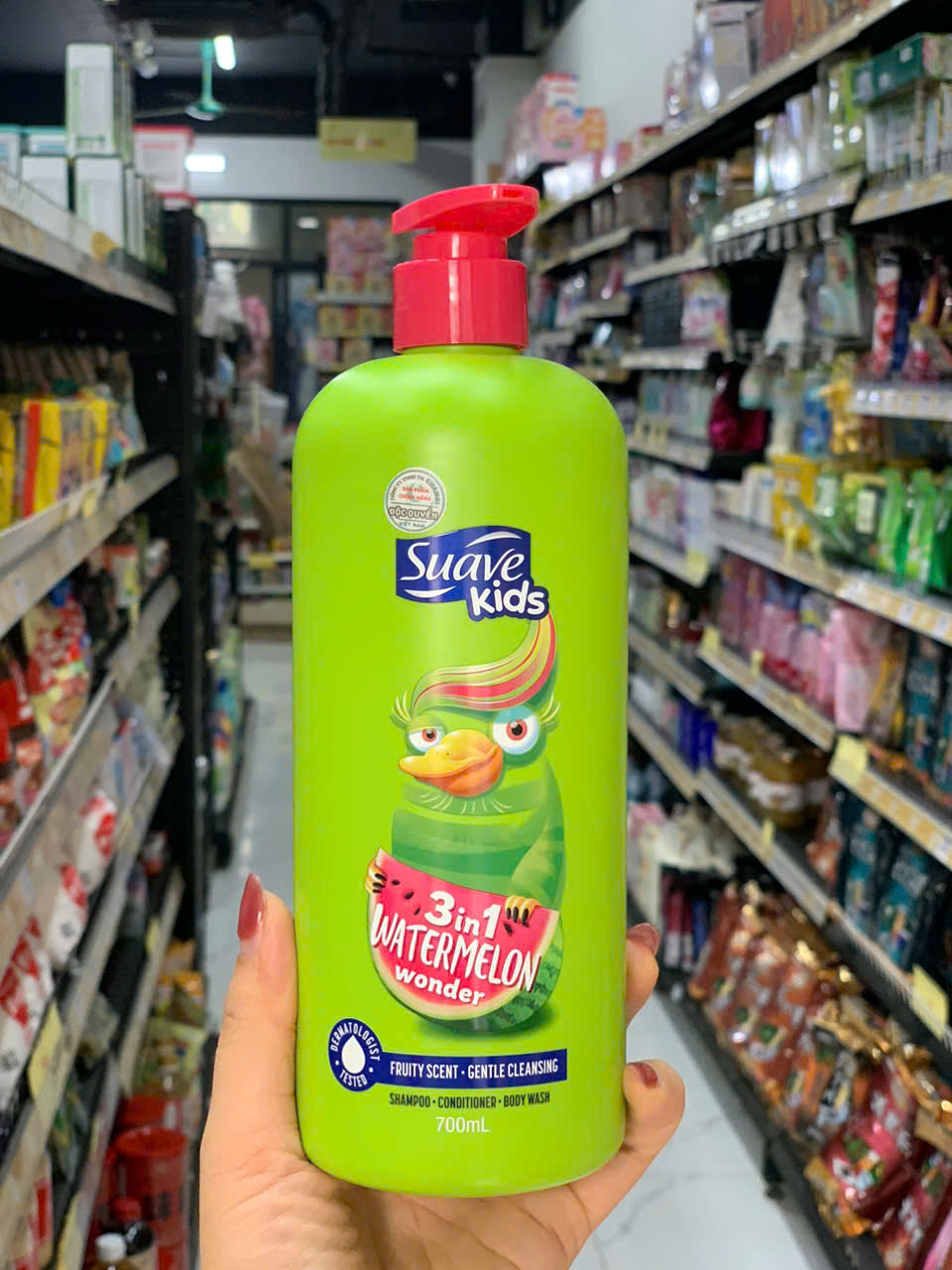 Sữa tắm gội xả toàn thân 3 in 1 Suave Kids hương dưa hấu 700ml