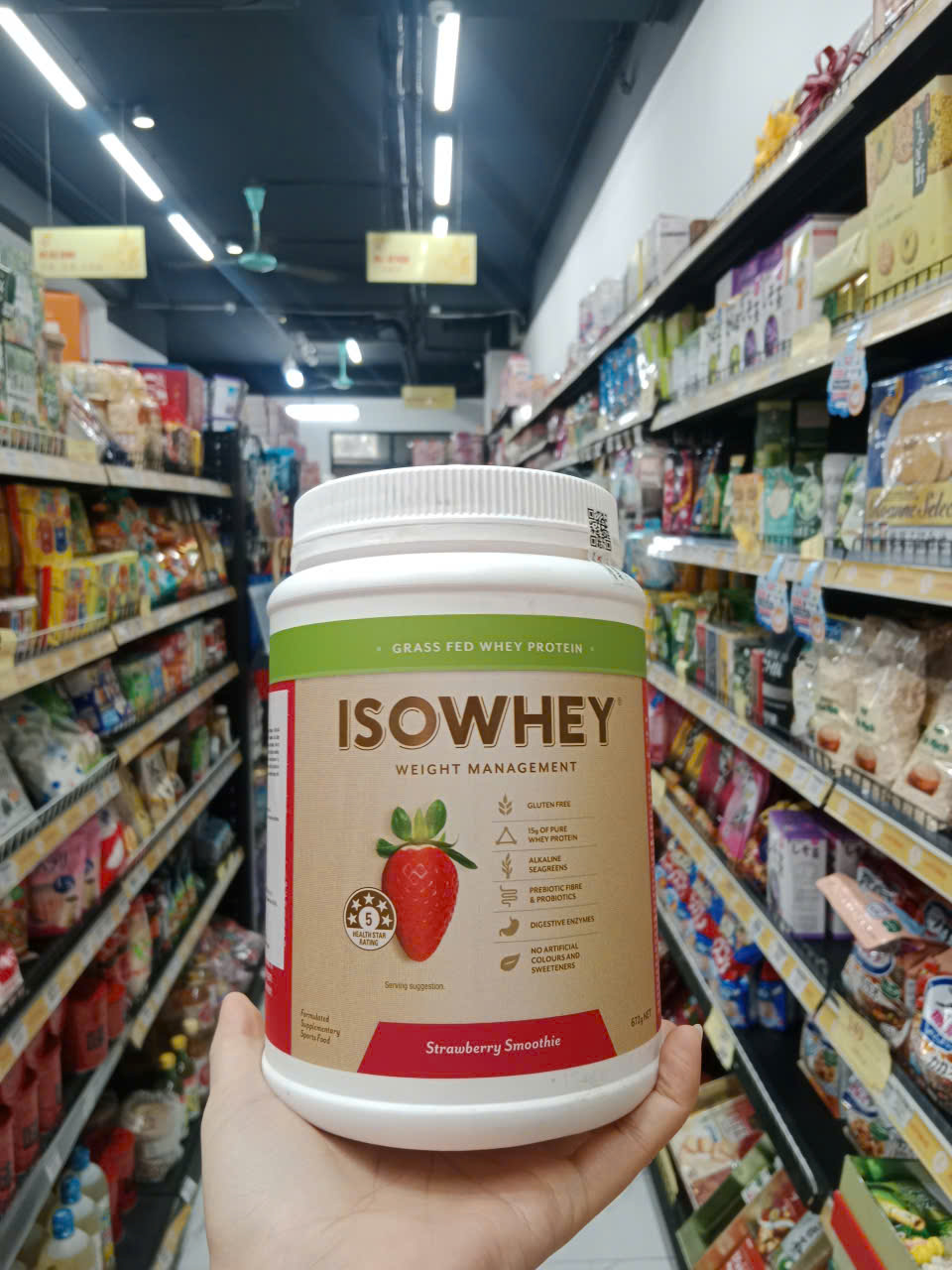 Thưc phẩm bỏ sung bột isowhey vị dâu hộp 672g