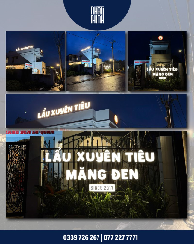 BẢNG HIỆU LẨU XUYÊN TIÊU MĂNG ĐEN