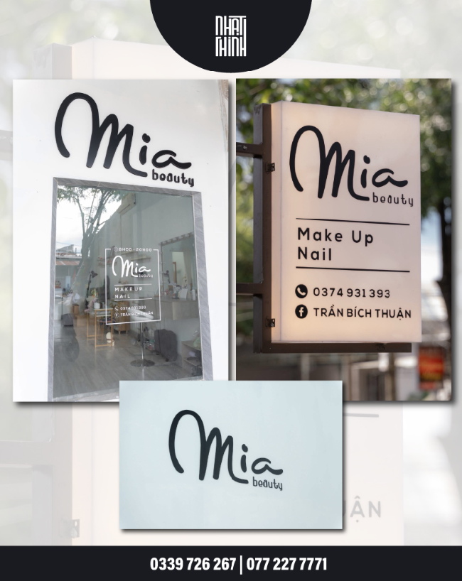 HỘP XI NHAN MICA SÁNG ĐÈN/ CHỮ NỔI MICA CHO SPA