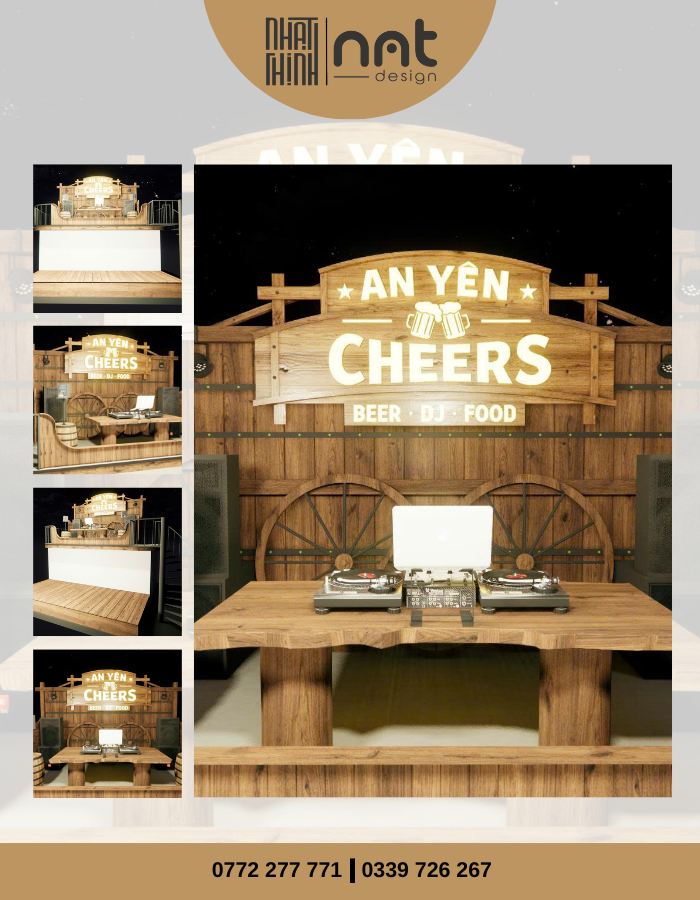 CÔNG TRÌNH THIẾT KẾ VÀ CẢI TẠO QUÁN AN YÊN CHEERS