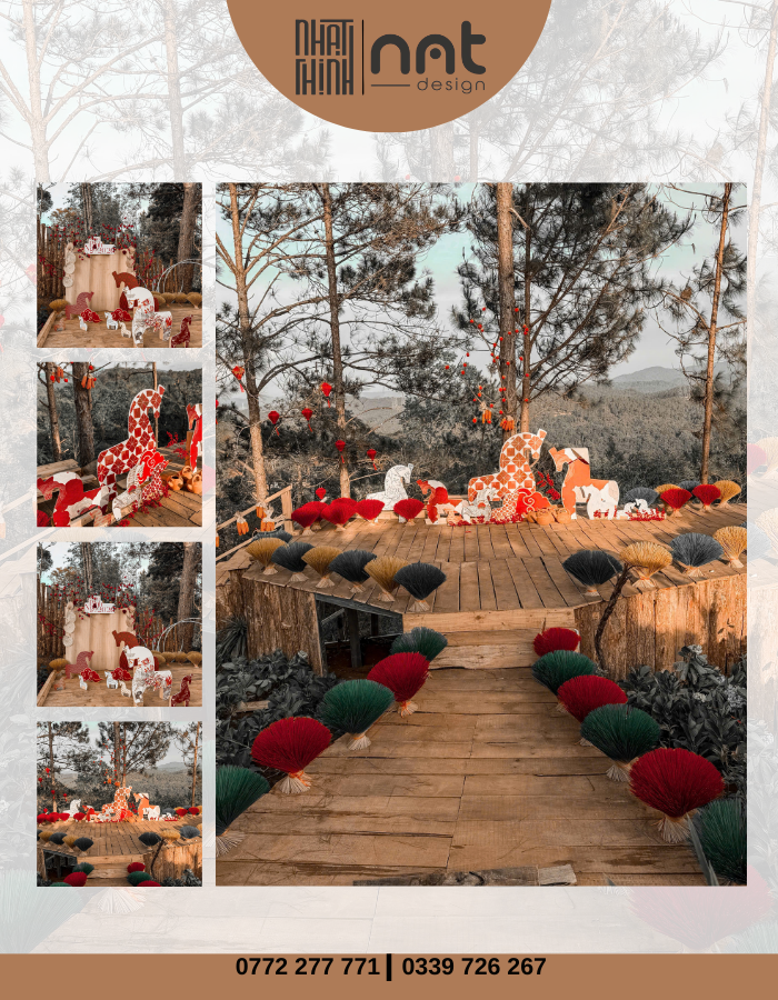 Decor concept Tết Bính Ngọ cho quán cafe Chiêu Liêu