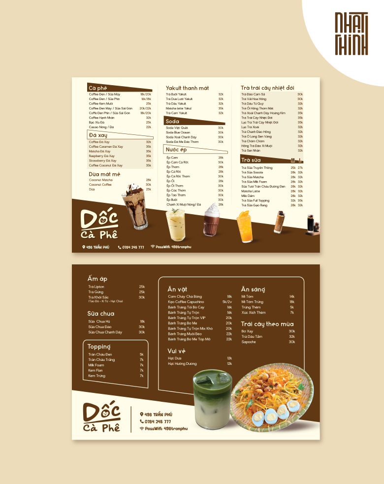 MENU CÀ PHÊ 001