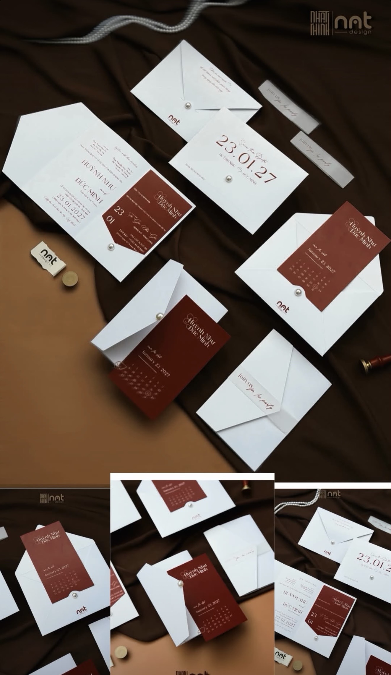 THIỆP BURGUNDY • NNT DESIGN