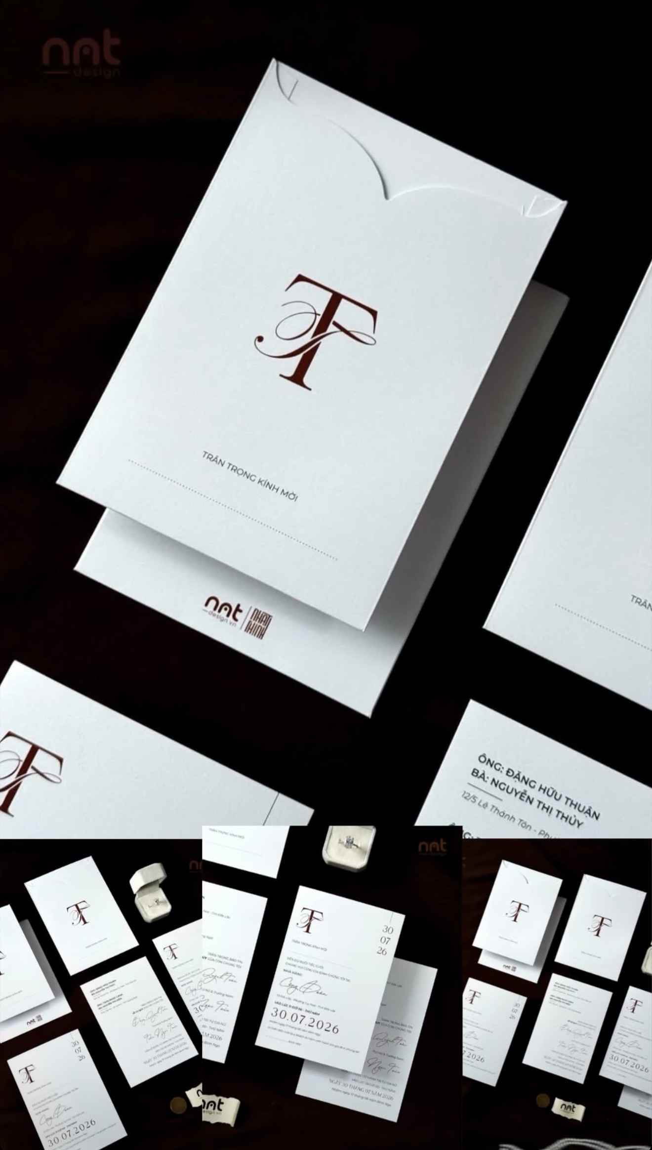 THIỆP CƯỚI DẠNG RÚT TONE TRẮNG