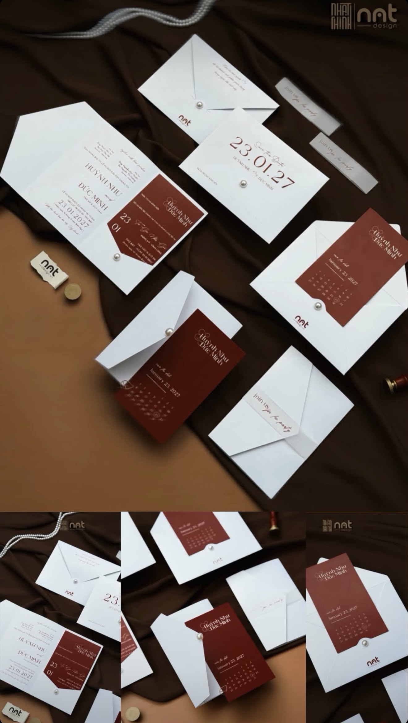 THIỆP LOVE BURGUNDY