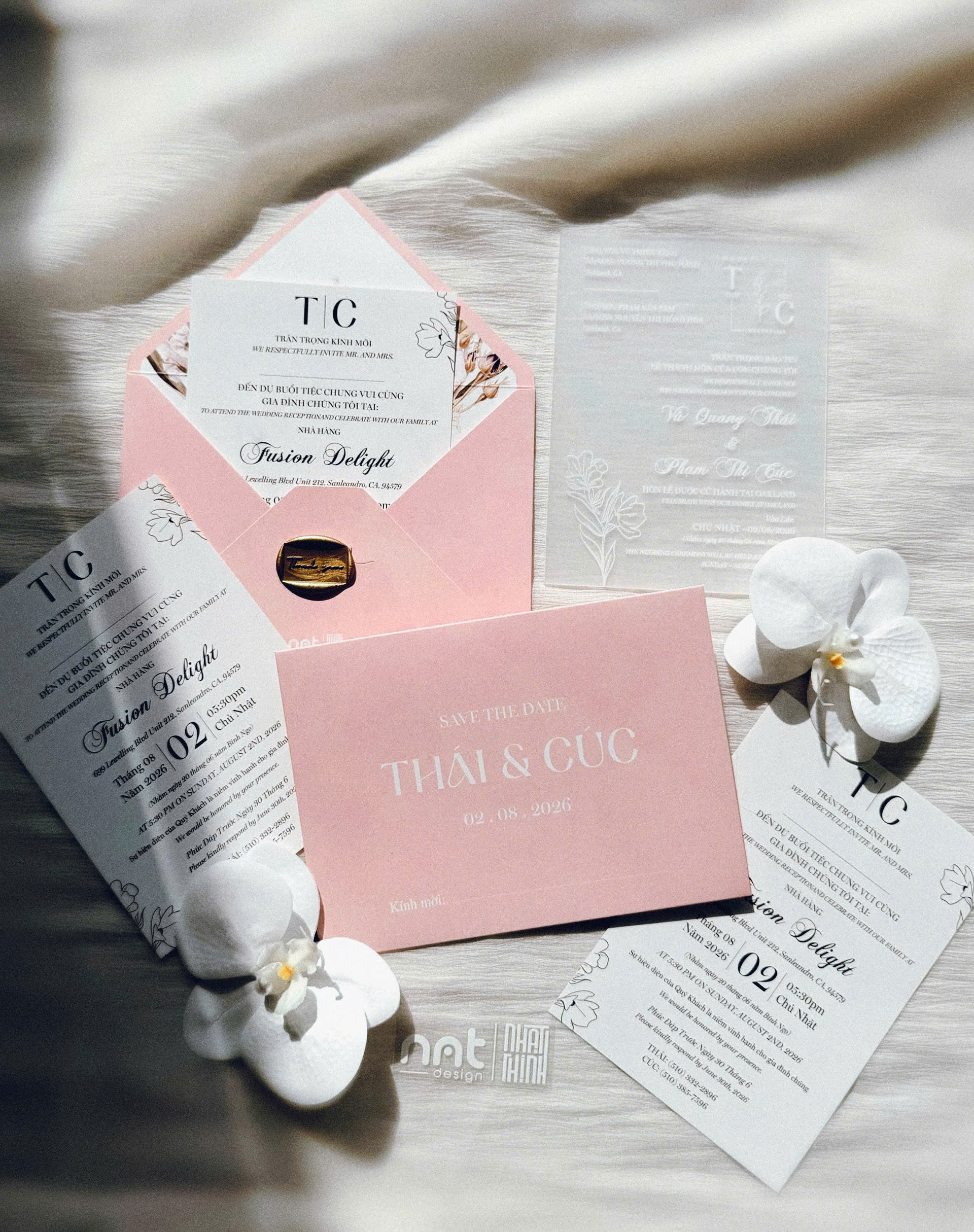 THIỆP MỸ THUẬT HỒNG MICA THANH LỊCH