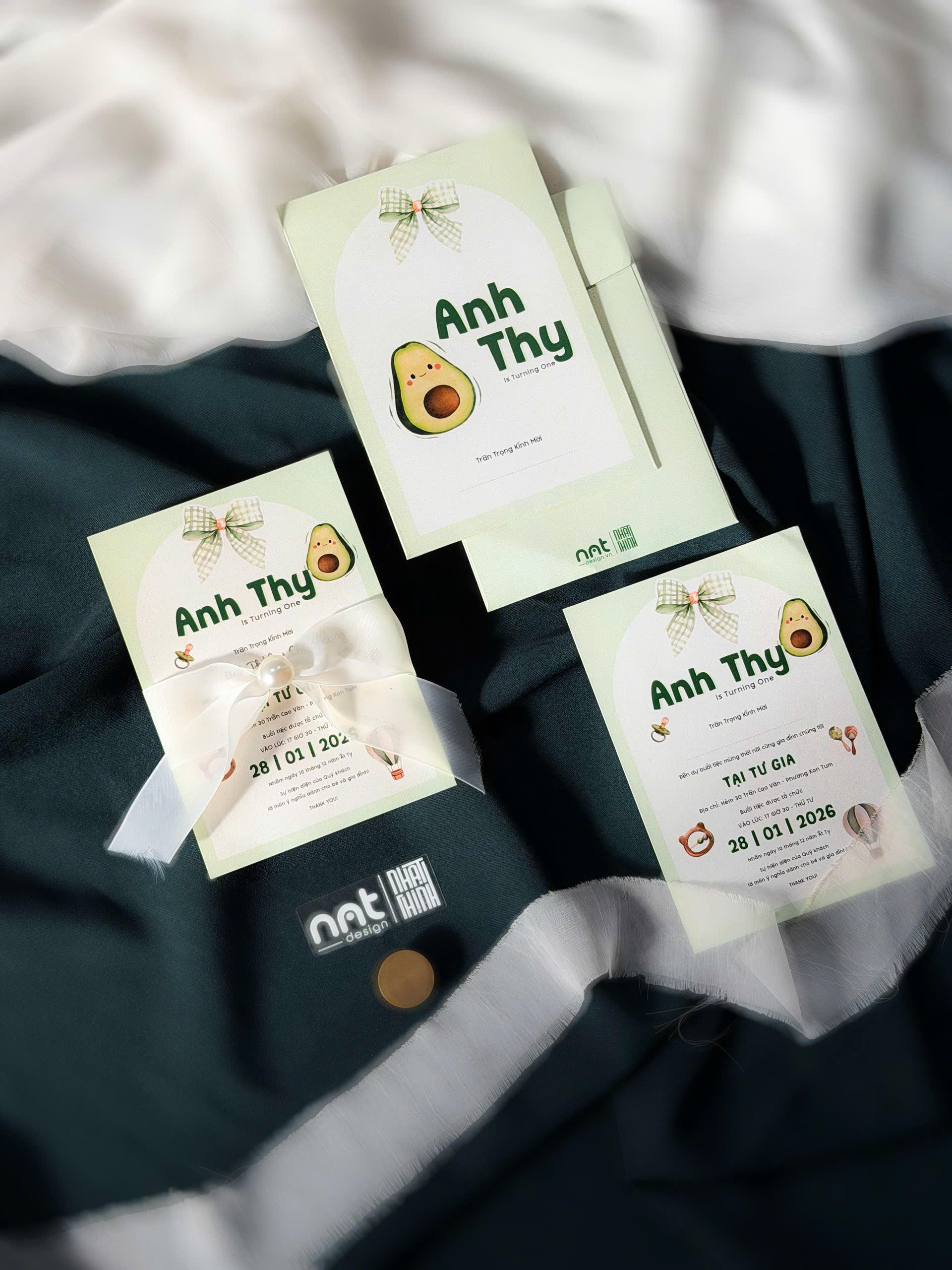 THIỆP SINH NHẬT HỌA TIẾT QUẢ BƠ XINH XẮN