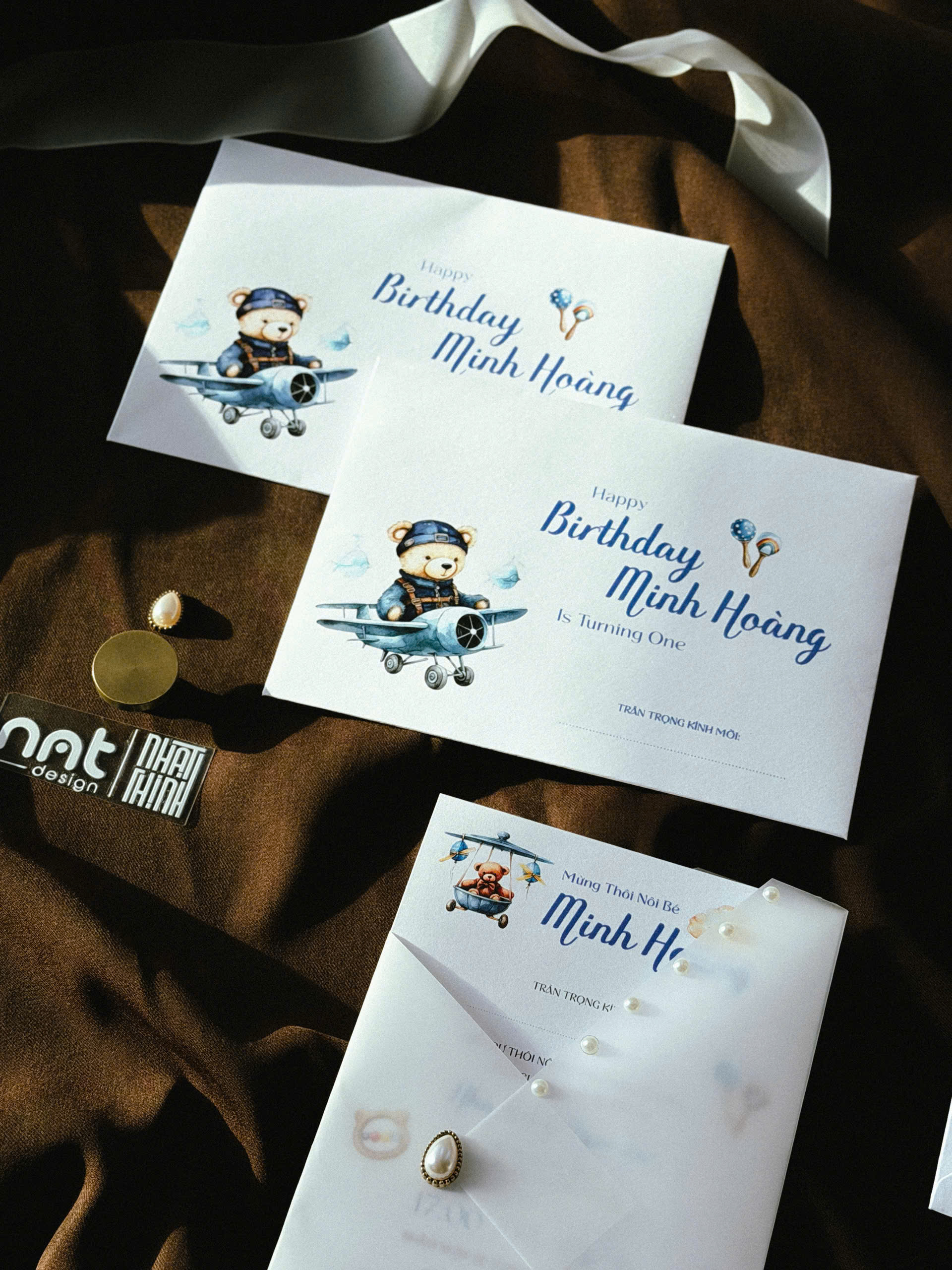 THIỆP SINH NHẬT IN HÌNH GẤU DỄ THƯƠNG
