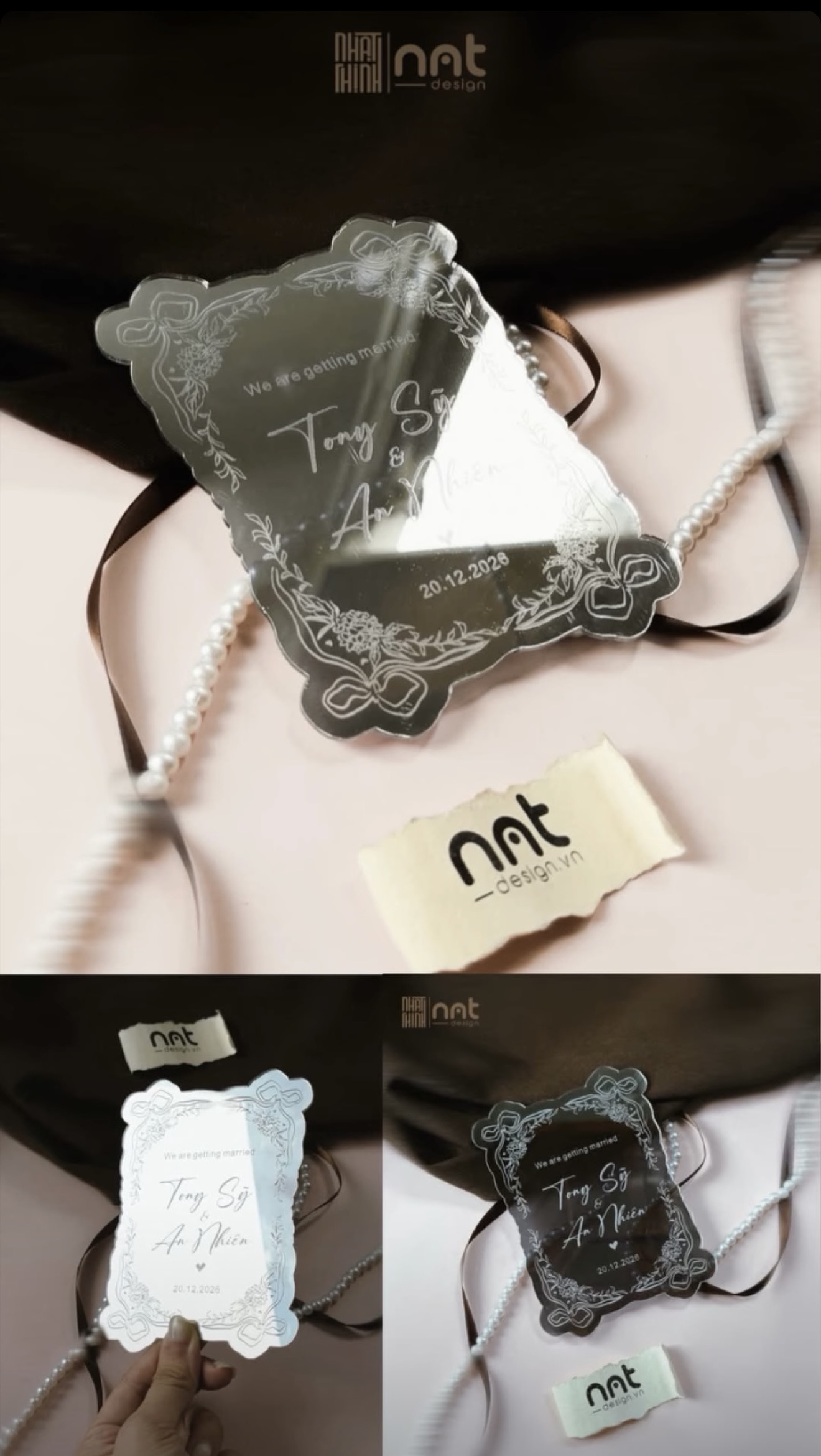 THIỆP TRÁNG GƯƠNG IN LAZE