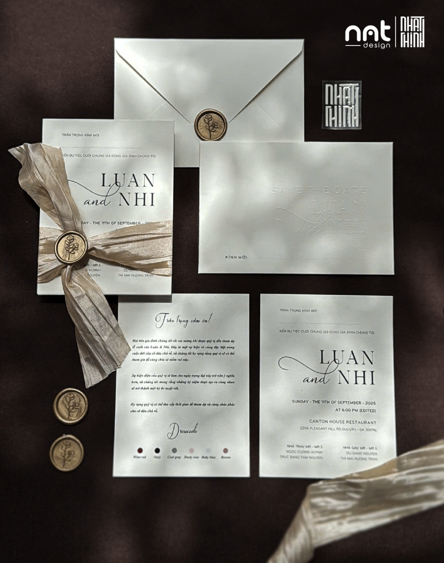 THIỆP CƯỚI LIMSTONE BAO THƯ DẬP NỔI SANG TRỌNG