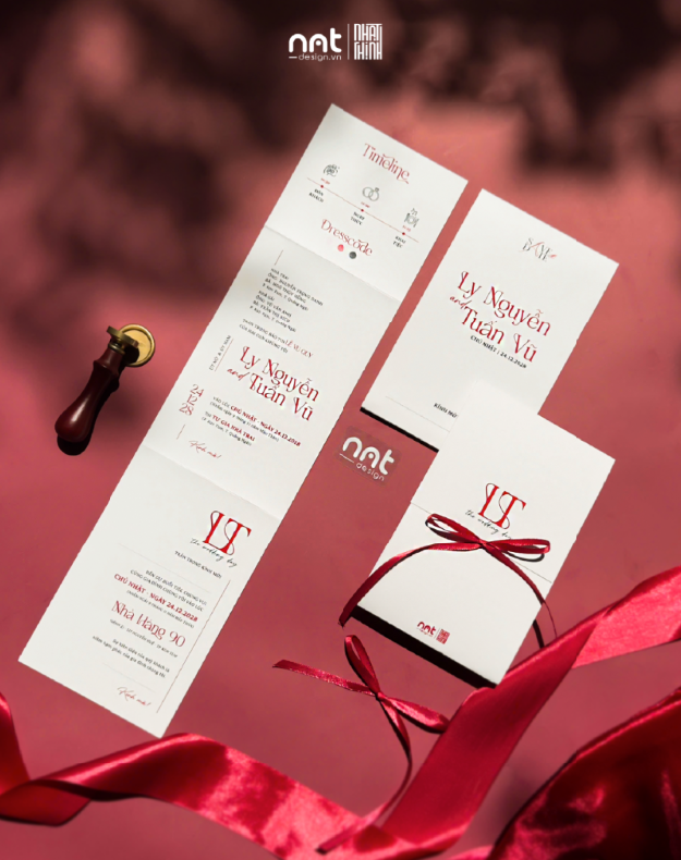 THIỆP CƯỚI STYLE GẬP DẠNG DÀI