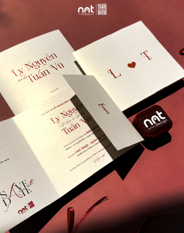 THIỆP CƯỚI GẬP 3 NHŨ ÁNH KIM SANG TINH GIẢN