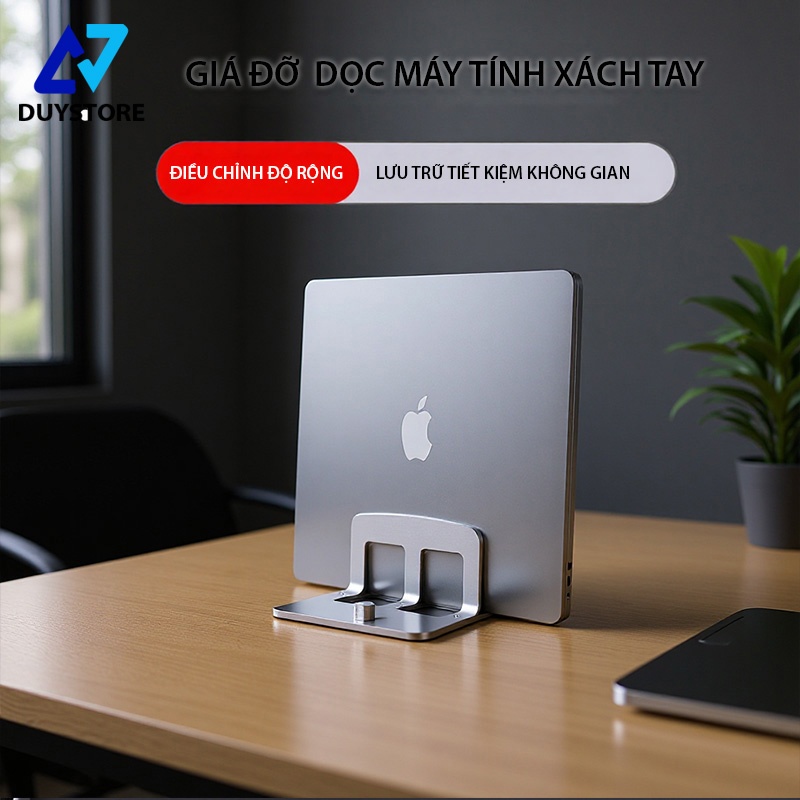 Đế đứng Laptop Macbook Mac mini đa năng Nhôm nguyên khối