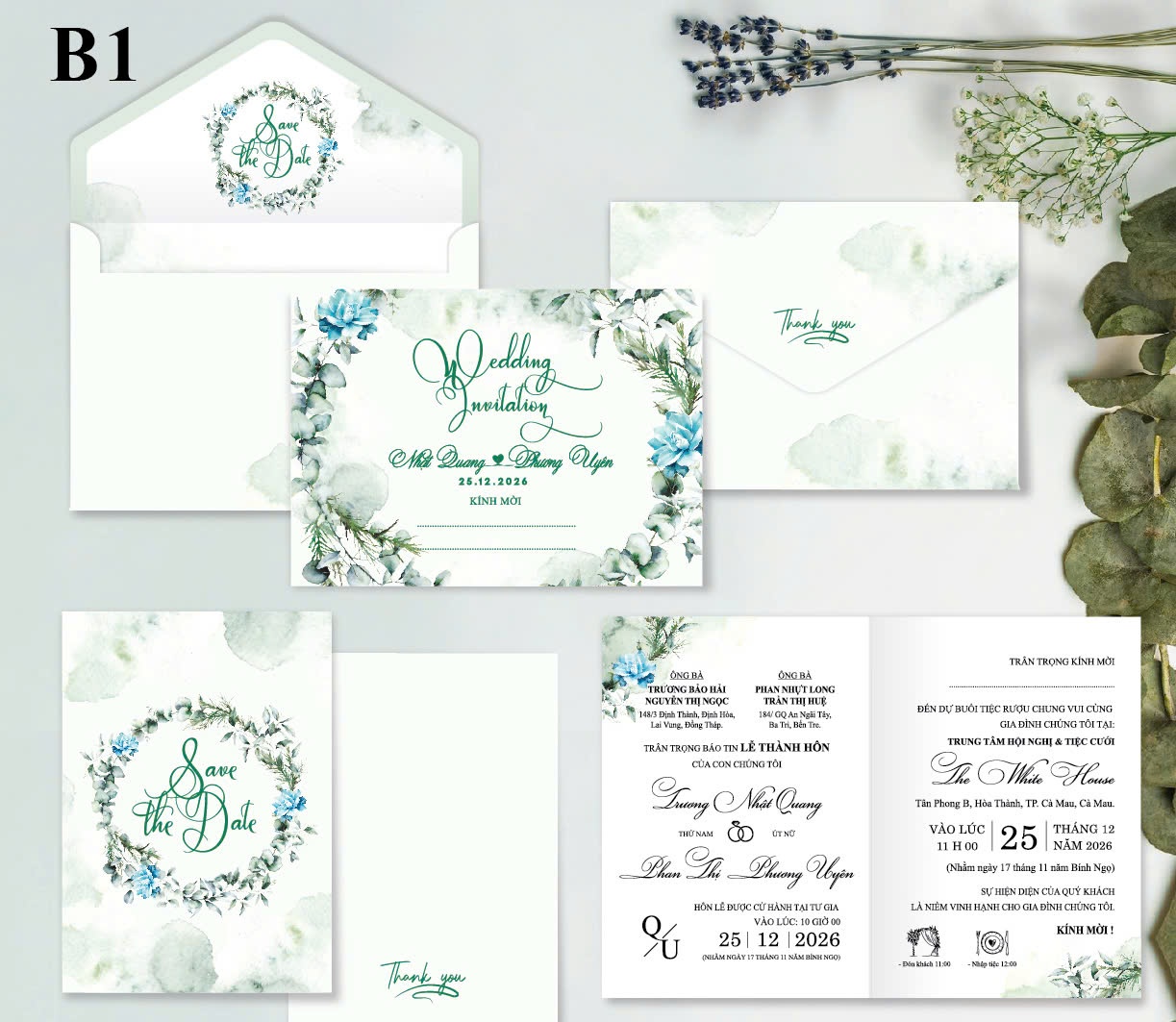 Thiệp Cưới B1 -2025