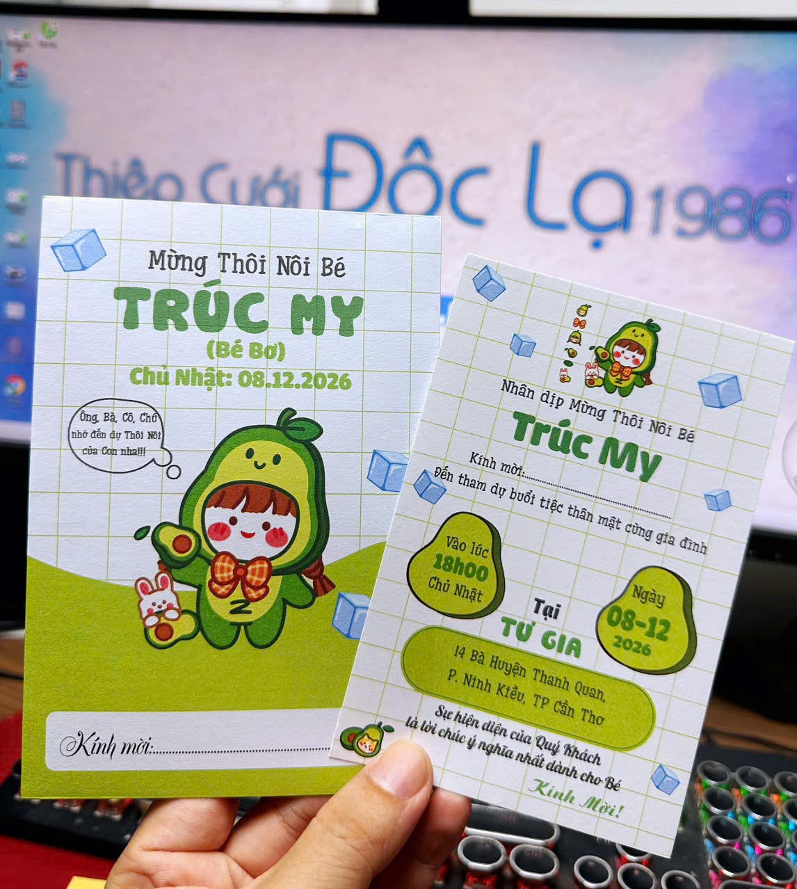 Thiệp Thôi nôi, Sinh nhật 4