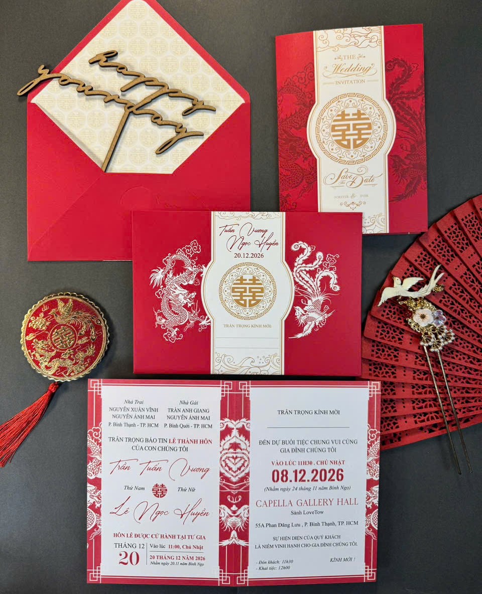 Thiệp cưới QN 1309