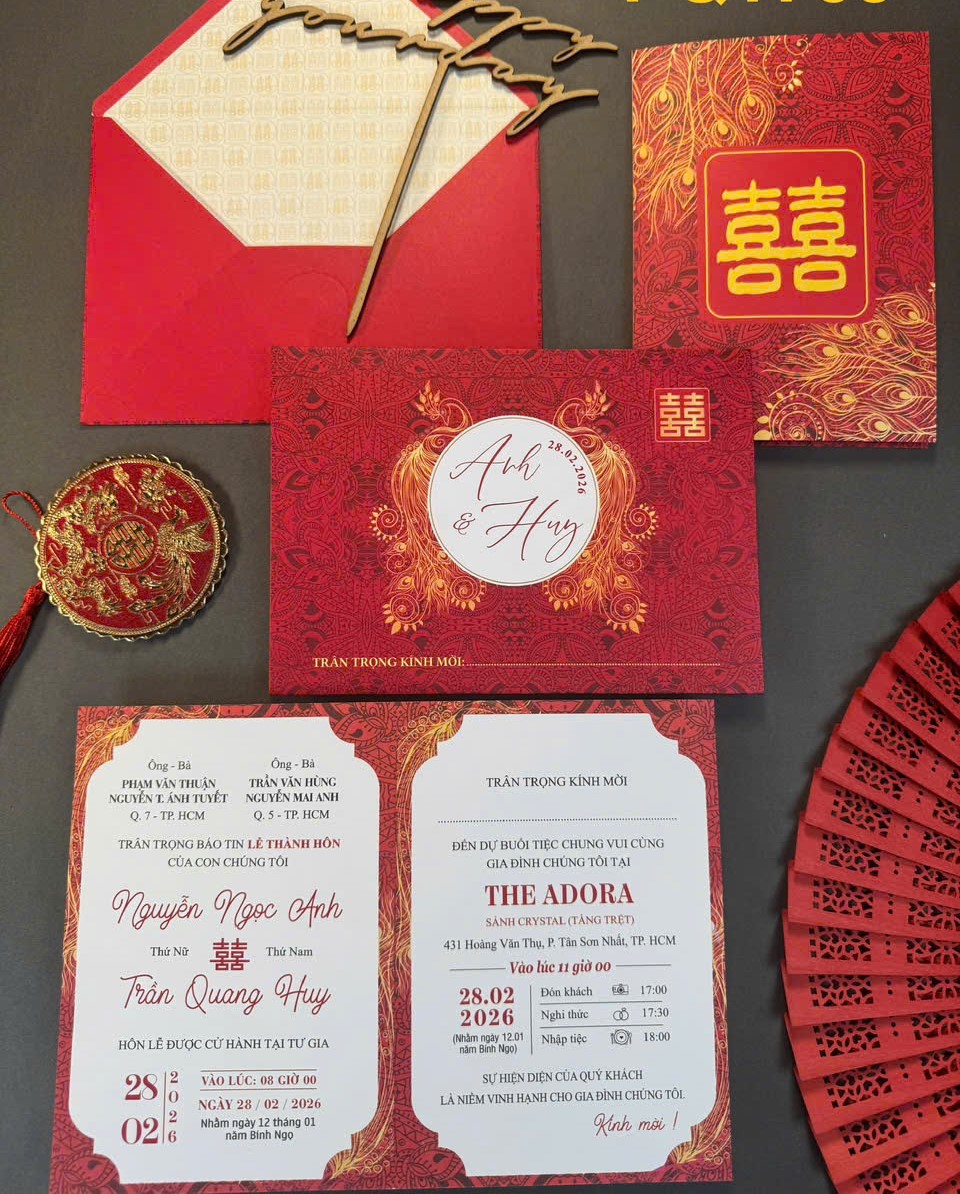 Thiệp cưới QN 1315