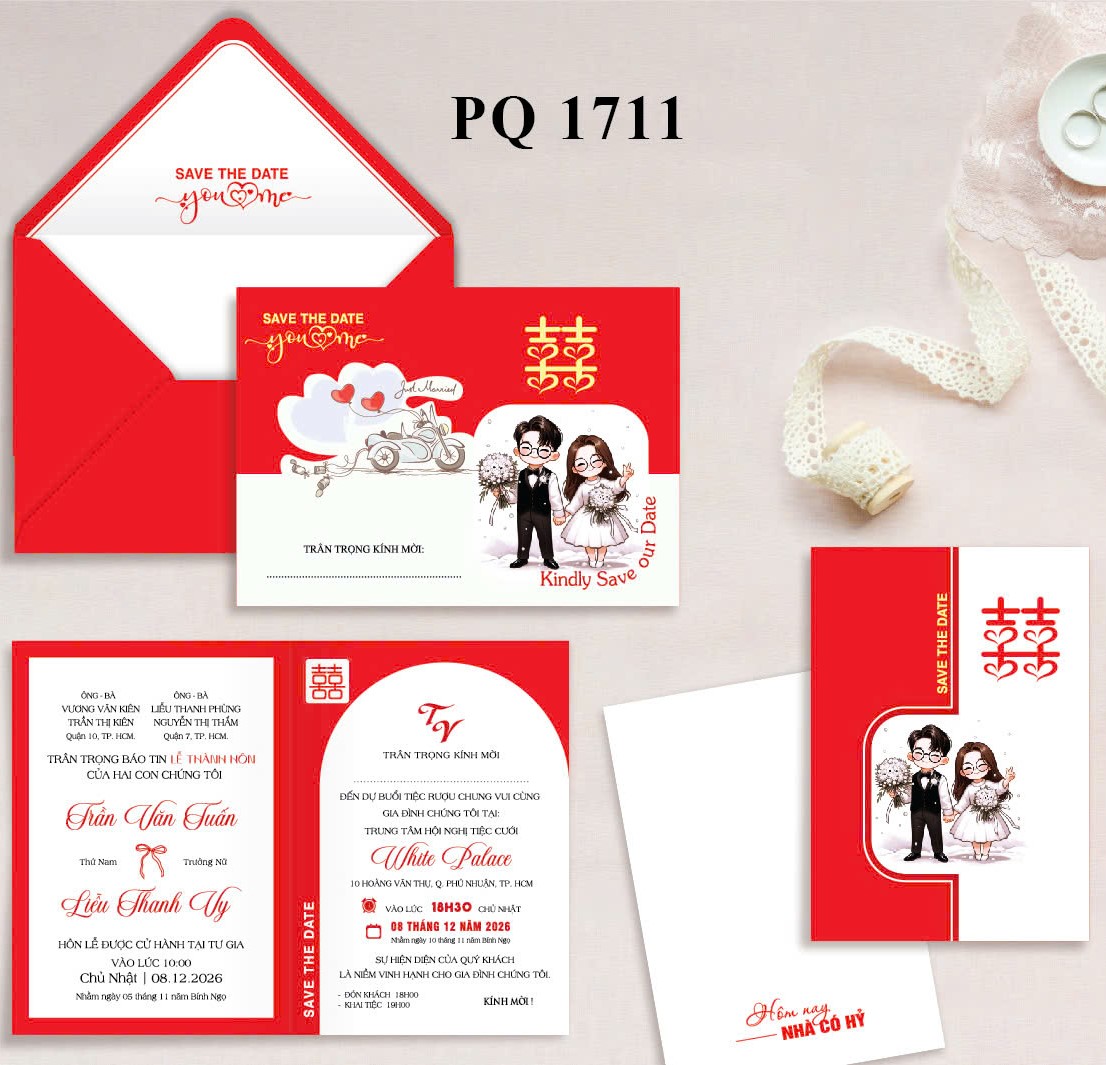 Thiệp cưới QN 1318