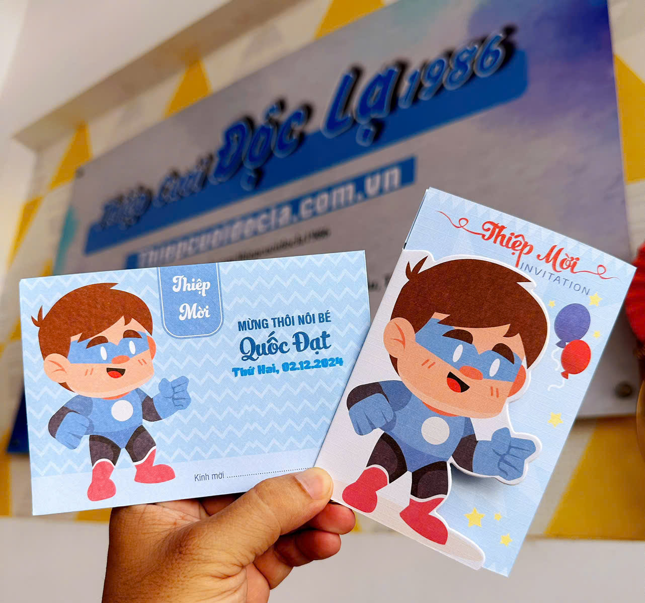 Thiệp sinh nhật SN Siêu nhân