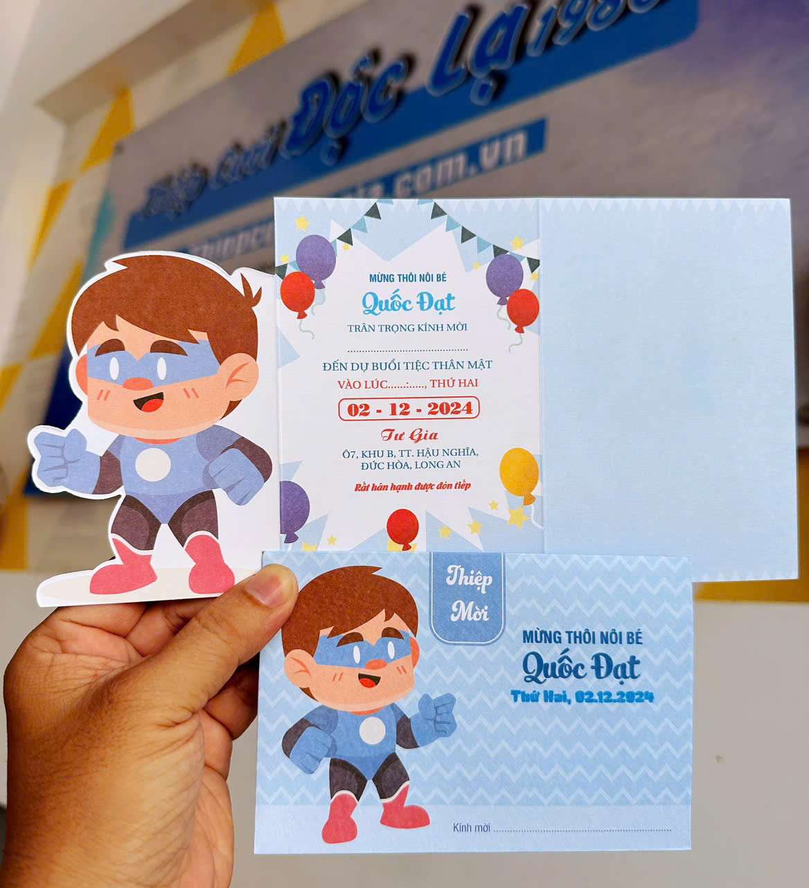 Thiệp sinh nhật SN Siêu nhân