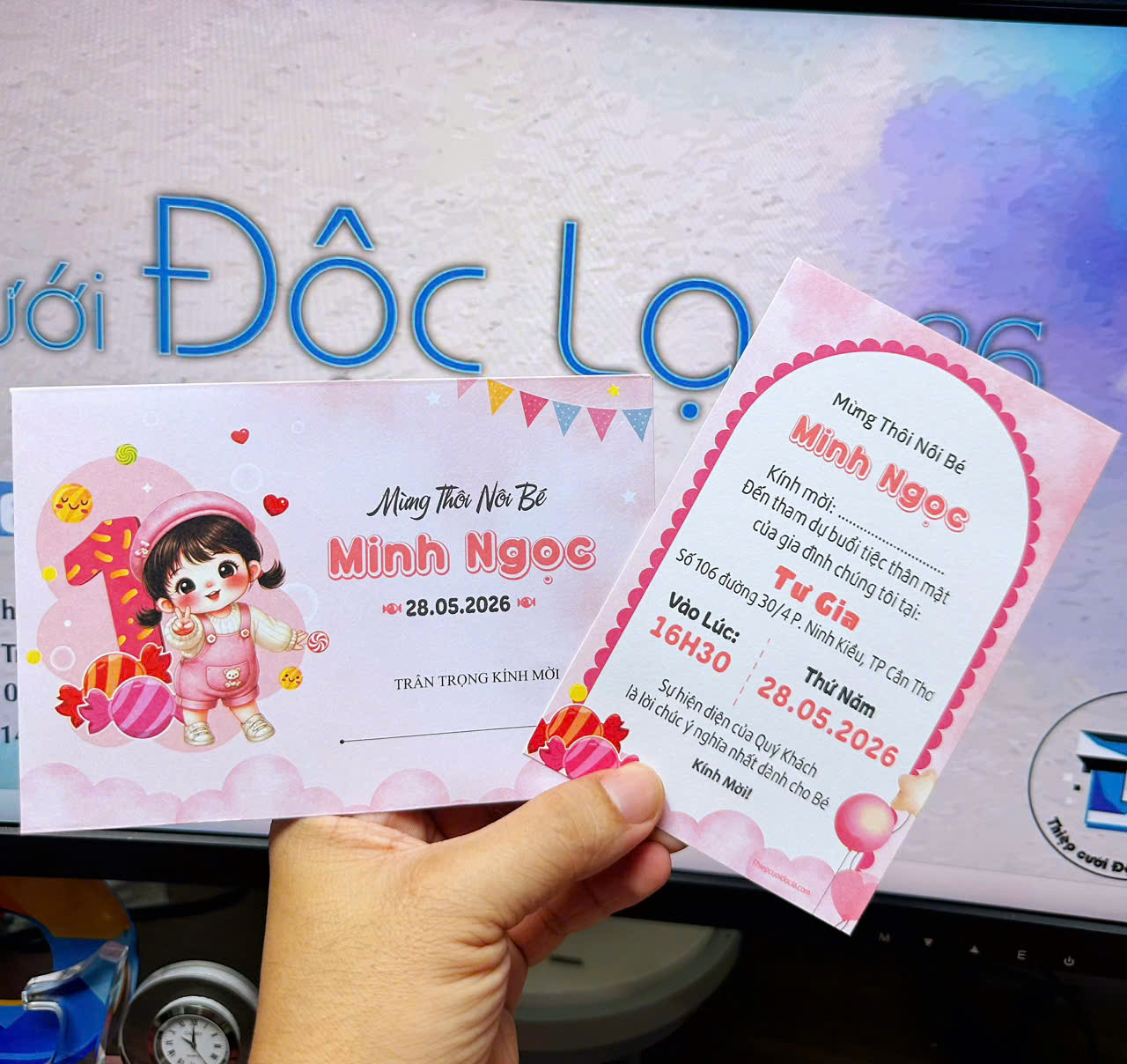 Thiệp thôi nôi, sinh nhật