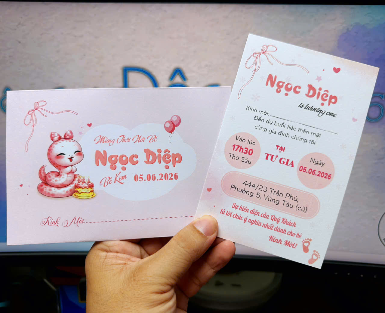 Thiệp thôi nôi SN012
