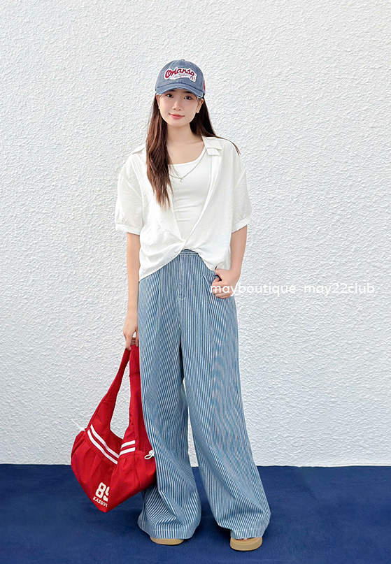 Set sơ mi cộc tay, tanktop phối dây #9001