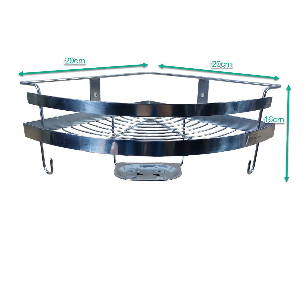KỆ PHÒNG TẮM - KỆ GÓC 1 TẦNG CÓ XÀ PHÒNG INOX