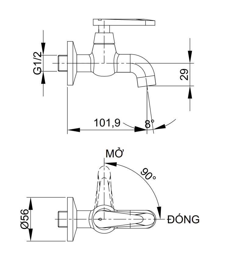 Vòi Hồ Luxta L4116T3