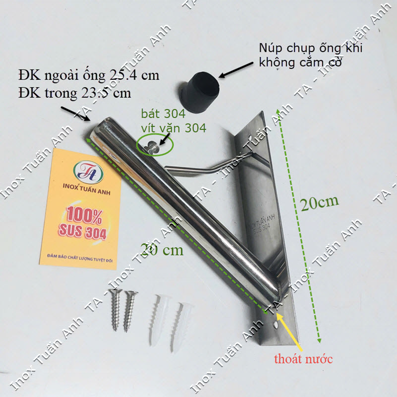 Giá treo cờ Tổ Quốc , bass cờ - Bát treo, giá cắm cờ Tổ Quốc trang trí