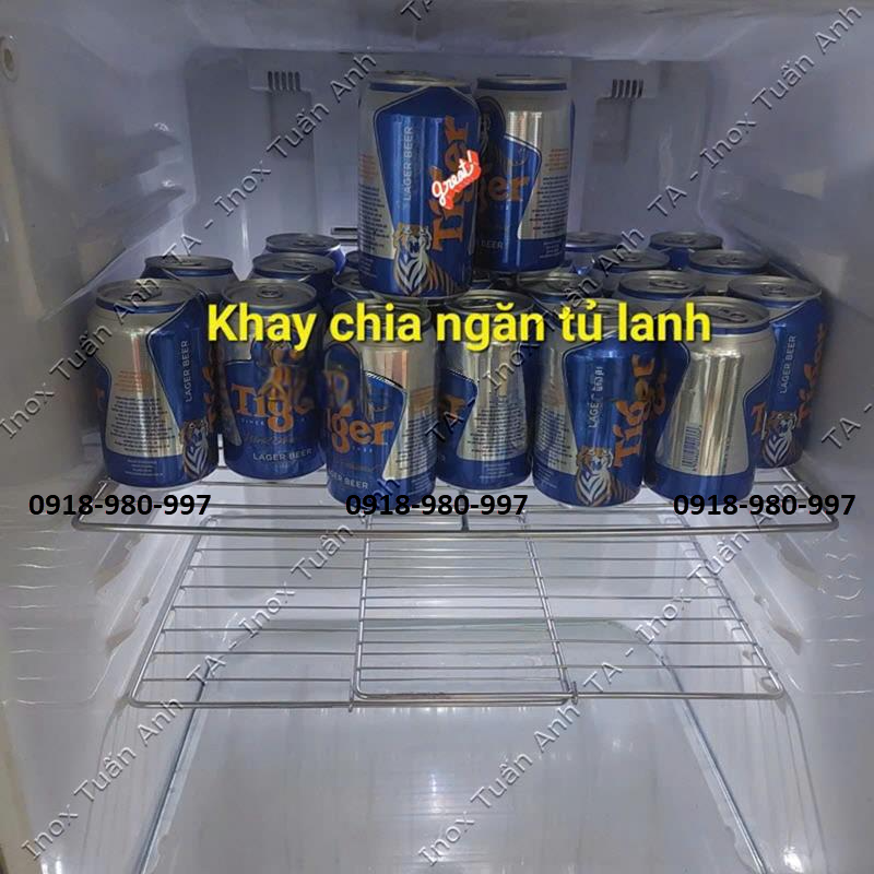 Khay Inox Chia Ngăn Tủ Lạnh, Vỉ Inox Chia Ngăn Tủ Lạnh Các Size -