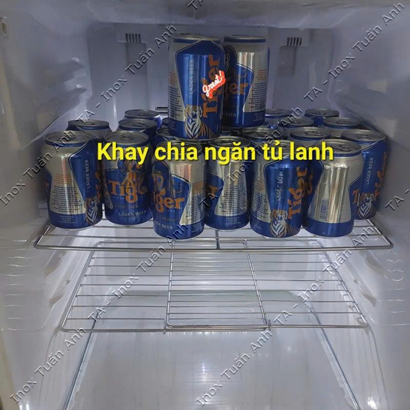 Khay Inox Chia Ngăn Tủ Lạnh, Vỉ Inox Chia Ngăn tủ đông - Khay chia ngăn mát TLDN