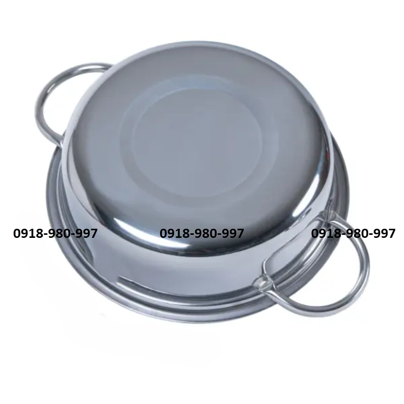 Lẩu quai ống nắp nút đen inox 430
