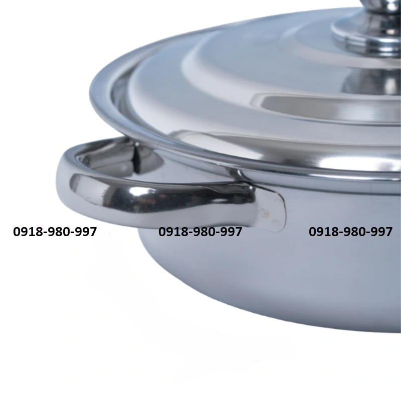 Lẩu quai ống nắp nút inox 430