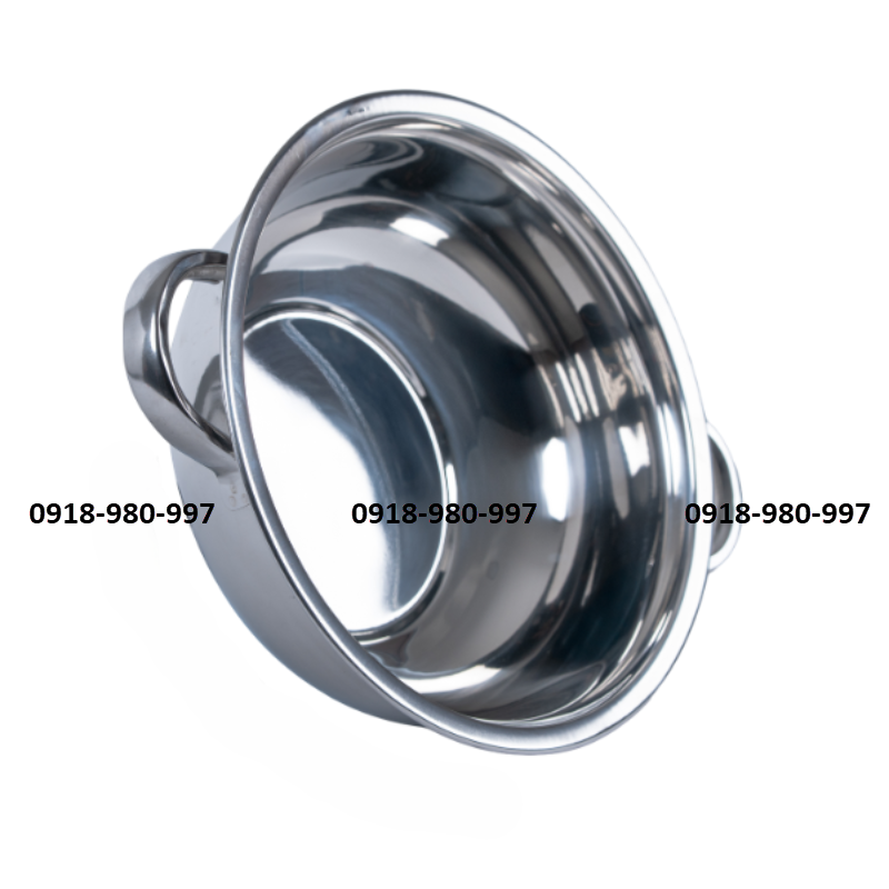 Lẩu quai tròn nắp kiếng inox 201