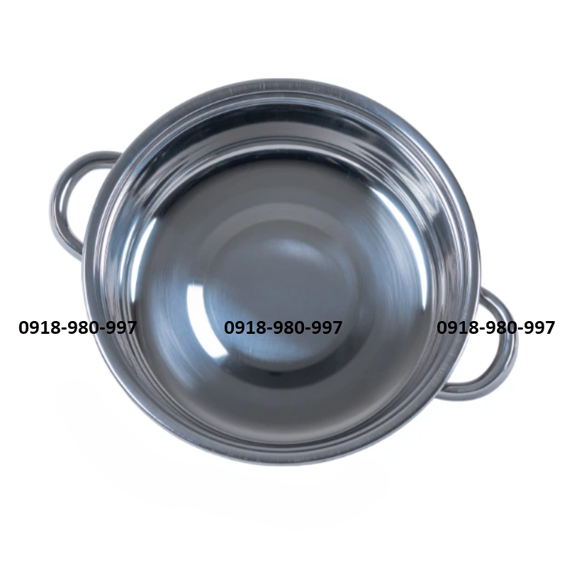 Lẩu quai tròn nắp nút đen inox 430